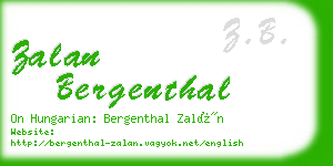 zalan bergenthal business card